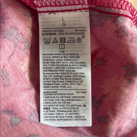 GAP Women’s Large Pink Floral Sleeveless Midi Dress - Picture 5 of 5